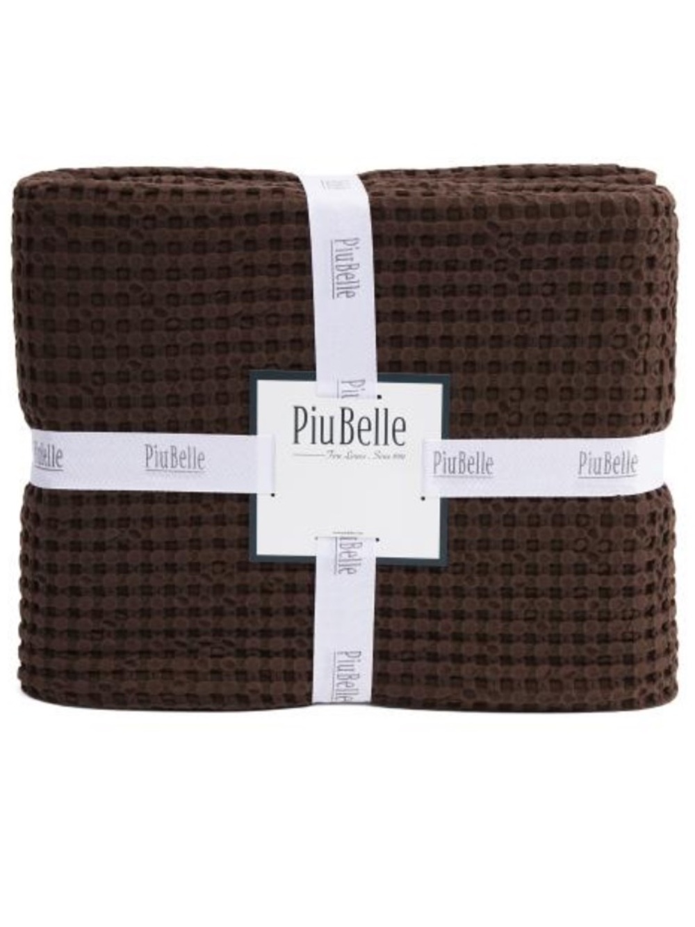 PiuBelle Waffle Knit Quilt  -Brown